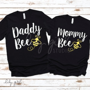 Mama Bee en Daddy Bee SVG-bestanden, bijpassende mama en papa verjaardag SVG, Bumble Bee, snijden bestand voor Cricut, silhouet, Instant Download