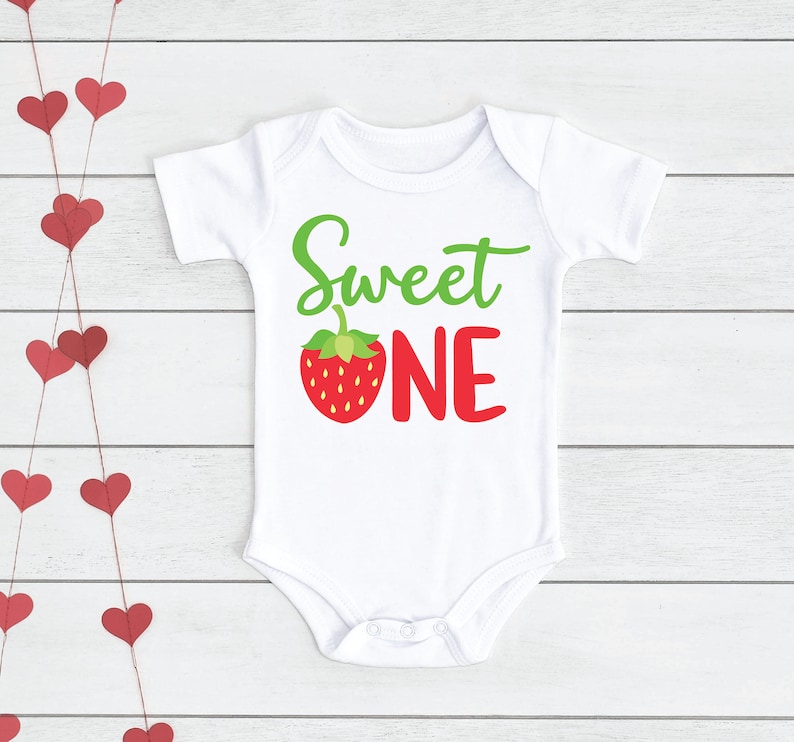 Sweet ONE Strawberry SVG png jpg and dxf 1st Birthday | Etsy