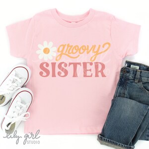 Groovy Sister Daisy SVG, Sister of the Birthday girl, Groovy Party Shirt SVG, Cutting File for Cricut or Silhouette, Instant Download, 1970s