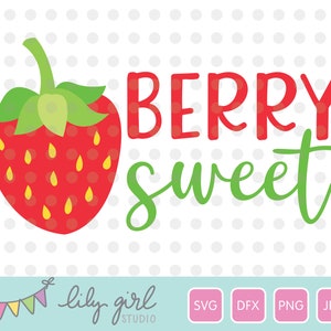 Beere süße Erdbeere SVG, süßes Mädchen SVG, schneiden Datei für Cricut oder Silhouette, Instant Download