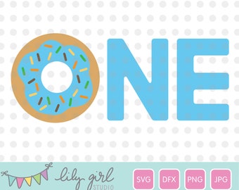 Donut SVG, Blue One SVG, 1st Birthday, Cutting File for Cricut or Silhouette, Instant Download