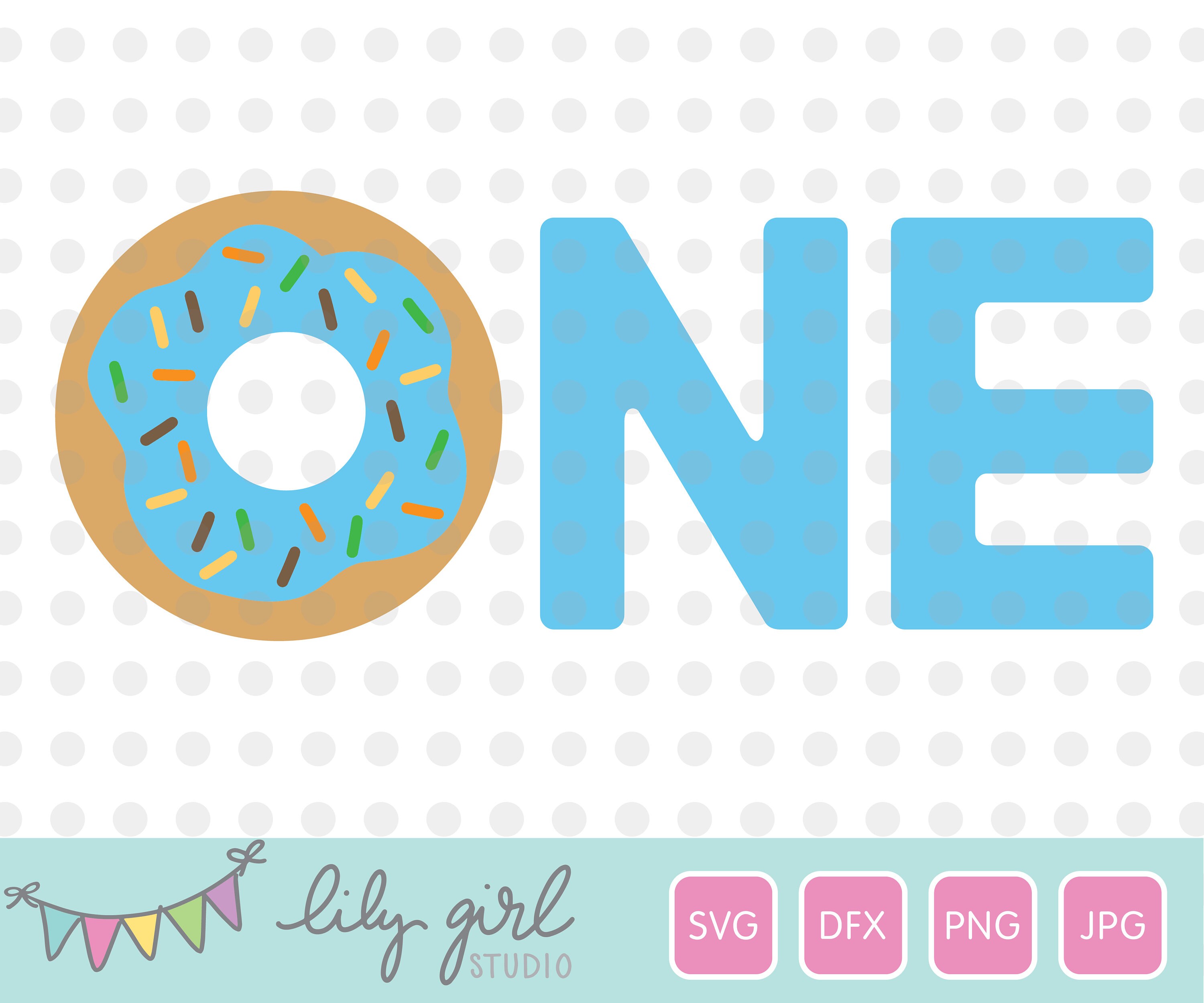 Donut SVG, Blue One SVG, 1st Birthday, Cutting File for Cricut or ...