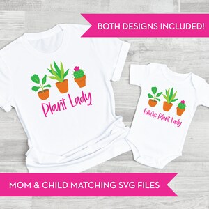 Plant Lady AND Future Plant Lady SVG, 2 archivos de corte para Cricut o Silhouette, Descarga instantánea, Planta de serpiente, Higo de hoja de violín, Cactus SVG