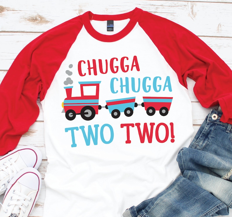 Chugga Chugga Two Two Train SVG, 2nd Birthday SVG, Cutting File for Cricut or Silhouette, Instant Download, Jpg, Png, Dxf image 2