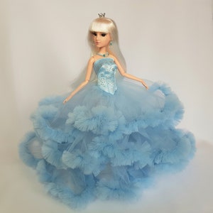 Robe de mariée élégante pour fille, tenue de princesse, vêtements BJD,  tenue de beurre Barbie, accessoires