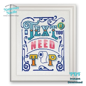 Puede incluir: Patrón de punto de cruz con un diseño colorido y el texto "Text if you need TP".