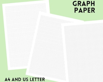 Printable Grid Paper | 3mm 4mm 5mm Graph Paper PDF | A4 & US Letter | Minimalist Stationery, Planner Insert, Study Notes | Instant Download