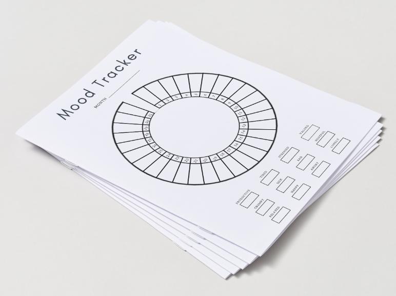 Mood Tracker Printable | A4, A5 & US Letter | Mood Coloring Chart ...