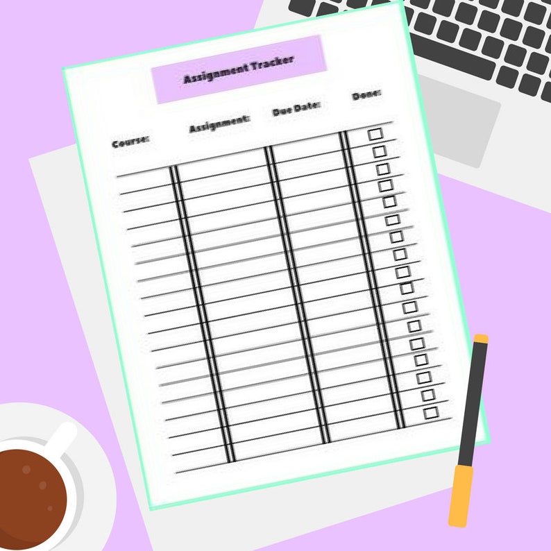 Assignment tracking form picture