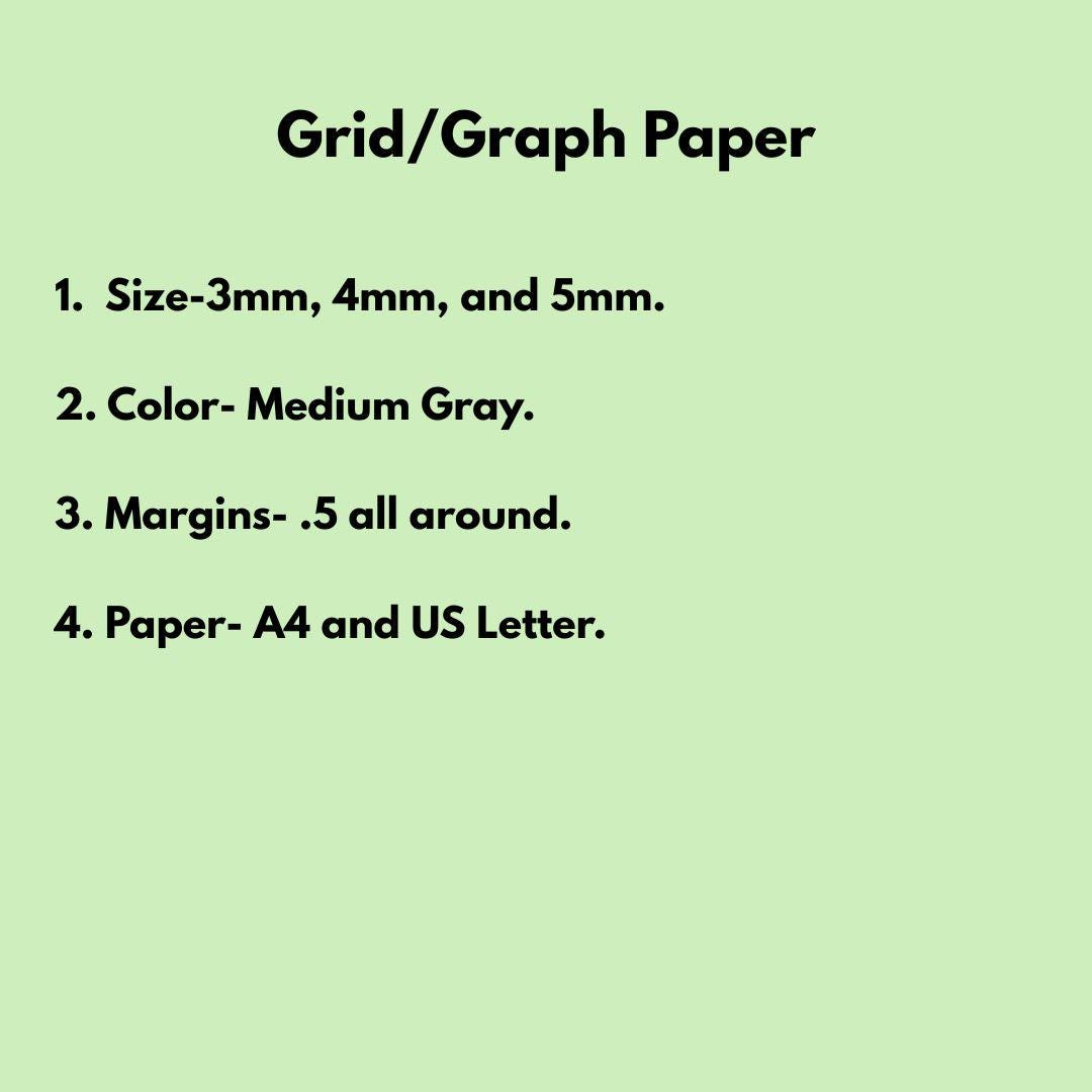 Printable Grid Paper | 3mm 4mm 5mm Graph Paper PDF | A4 & US Letter ...