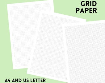 Dot Grid Paper Printable Set | 3mm, 4mm, 5mm Spacing | A4 & US Letter Sizes | Instant Download | Minimalist Stationery Journaling, Planning