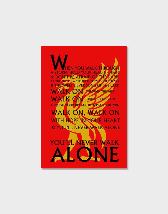 Liverpool Fc Ynwa Minimalist Design You Ll Never Walk Etsy