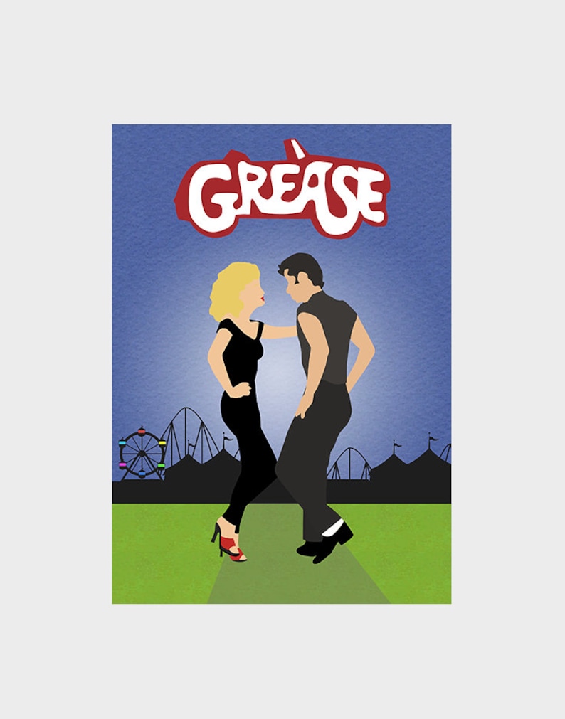 Grease You're the one that I want Minimalist Poster | Etsy