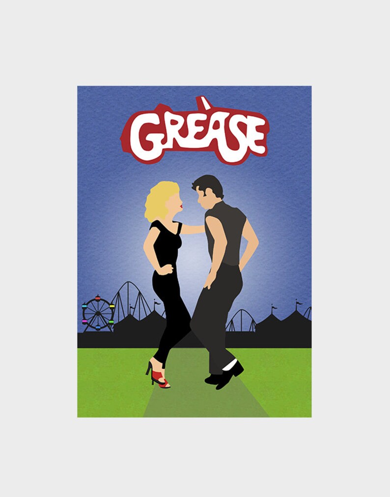 Grease You're the one that I want Minimalist Poster Etsy