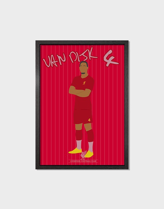 Virgil Van Dijk Liverpool Fc Minimalist Poster Ynwa Number 4 Etsy