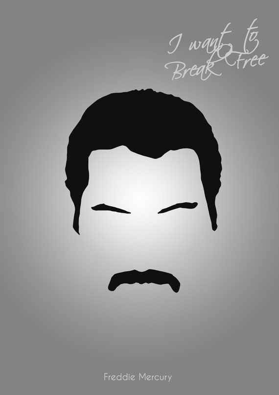 Freddie Mercury Pop Art I Want To Break Free Digital Download Poster Scalable Size A8 A0