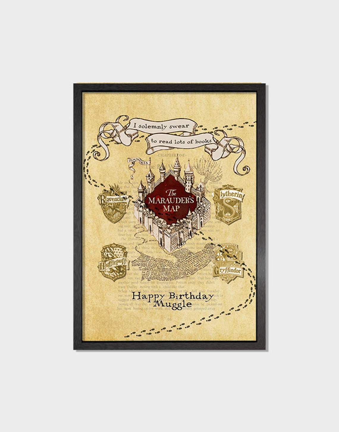 Harry Potter Marauders Map Wall Art Design Etsy