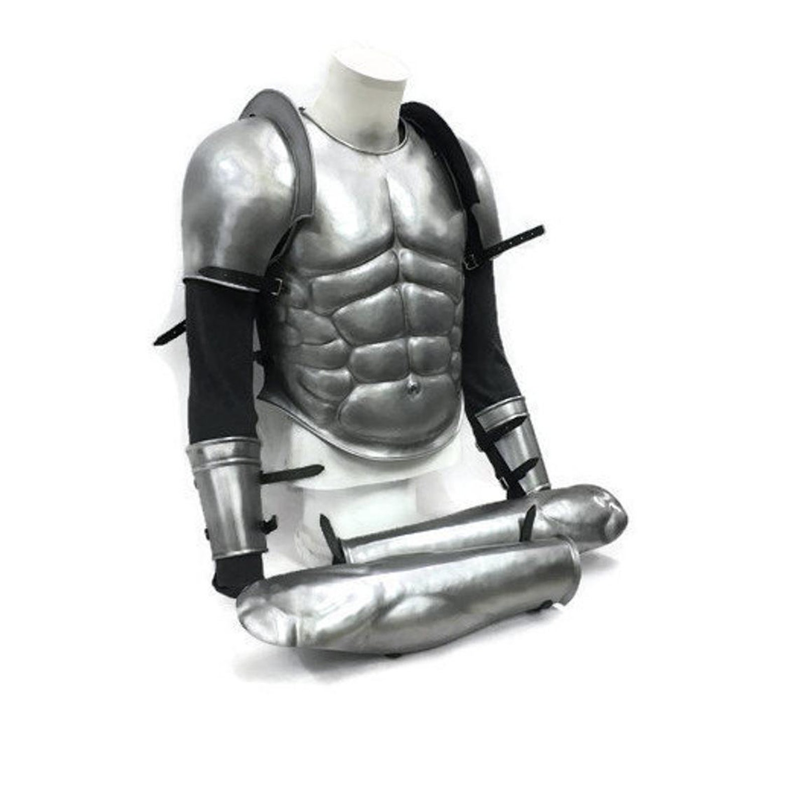 Larp Armour Greek muscles armour set with leggings Etsy