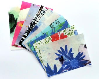 Mulberry Paper ephemera, Scrap booking, Collage, Decoupage, Art projects. 10 designs x A7 papers.