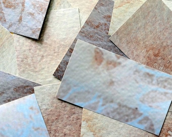 Old Sepia Scrapbooking Stickers, Watercolor Art Papers