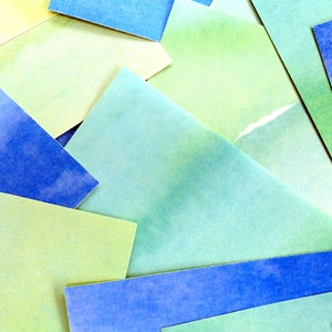 Papiers pour scrapbooking, travaux manuels, collage, projets artistiques. Stickers pour vos journaux. Ondulations douces d'une peinture à l'aquarelle originale.