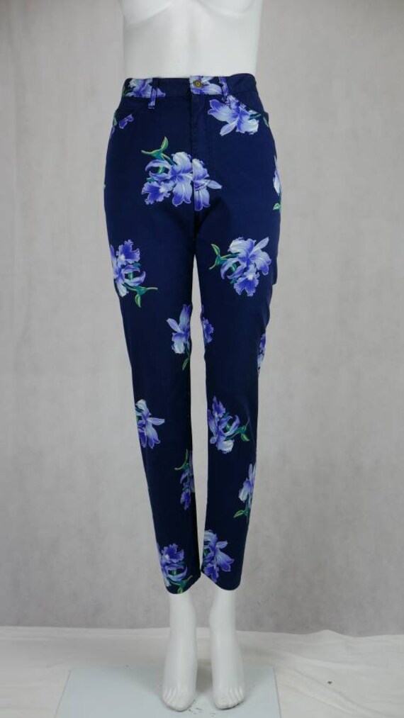 1990s Kenzo Jeans floral trousers