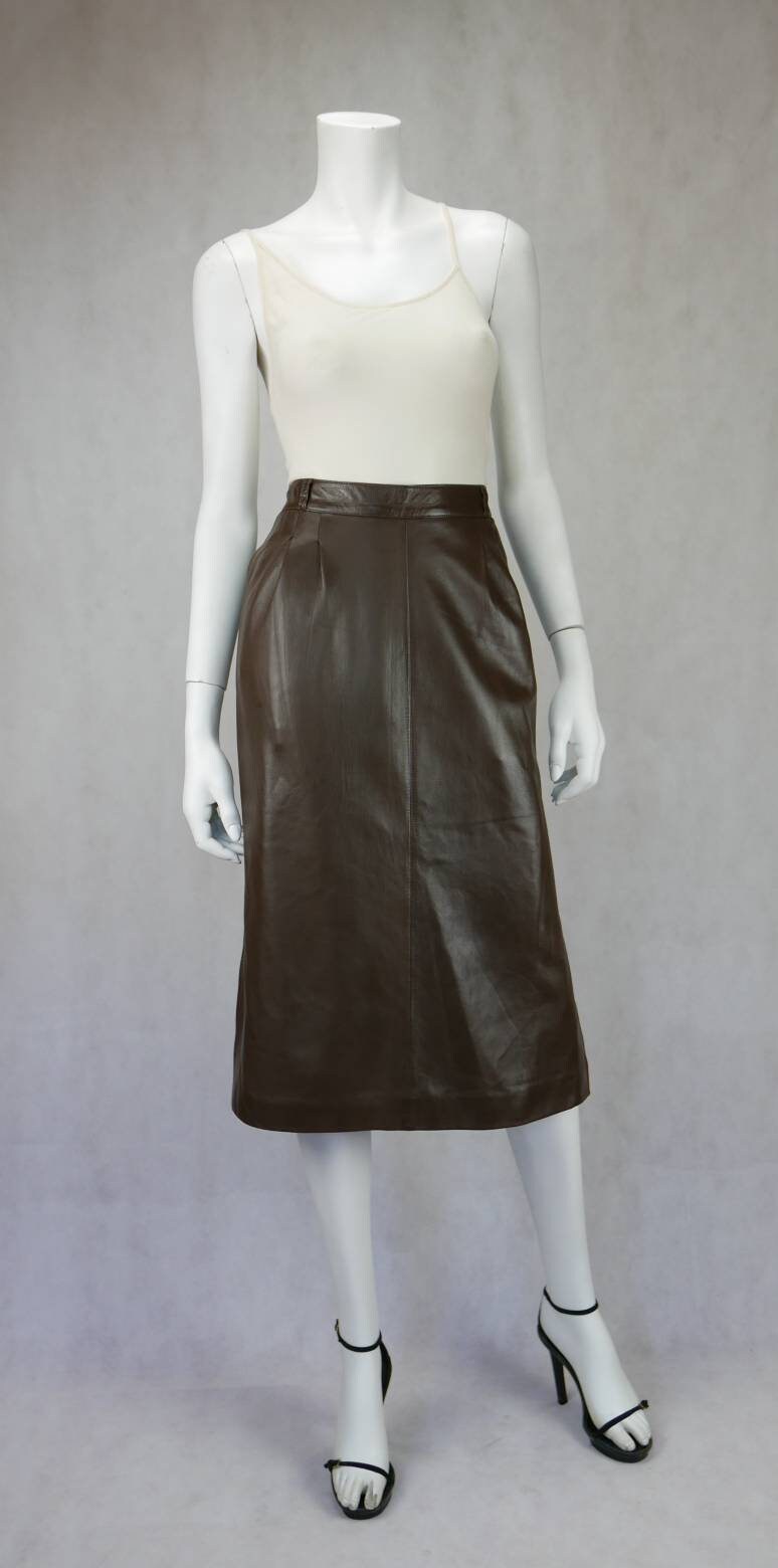 Image of 's Gucci Soft Lamb Leather Skirt
