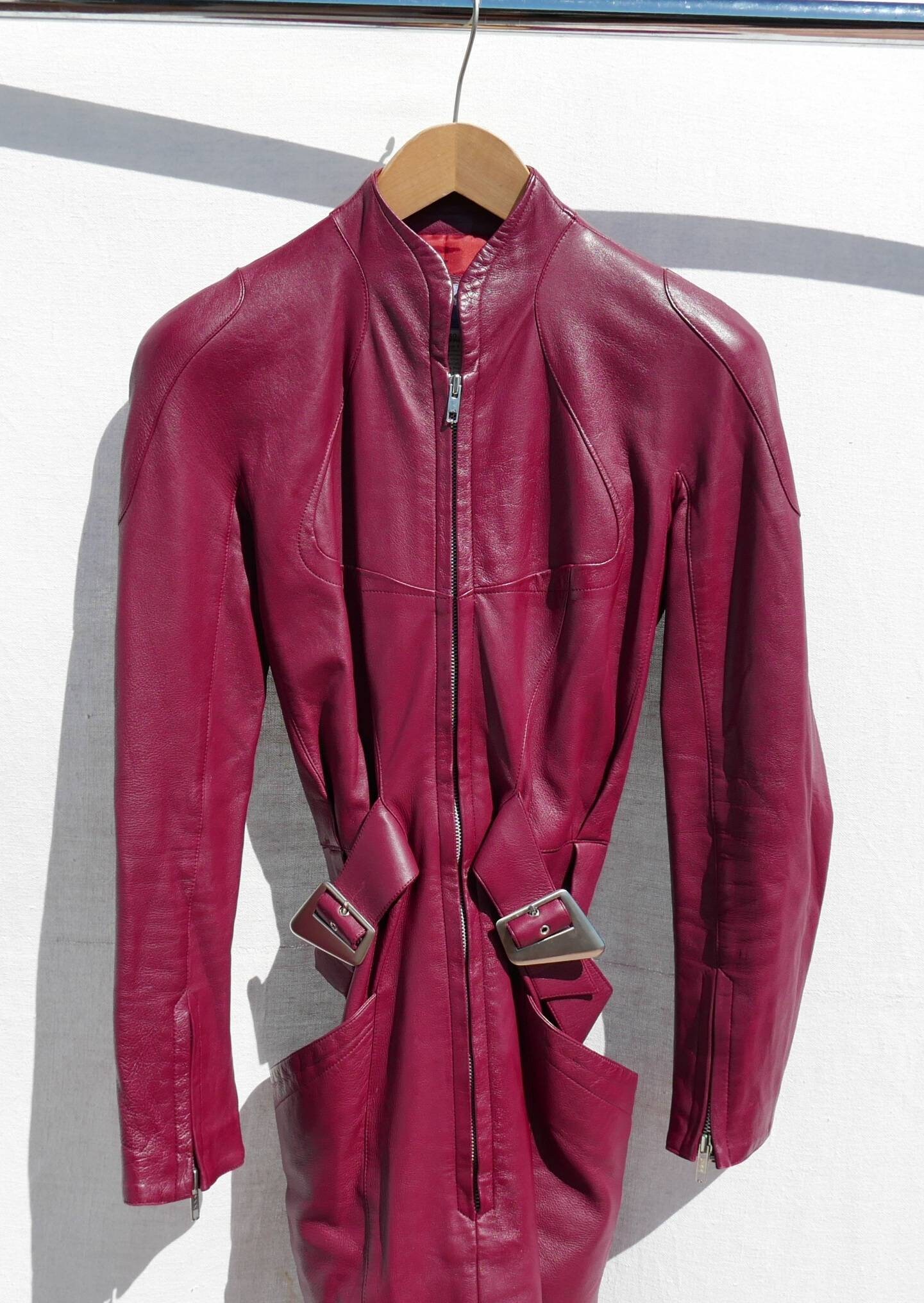 Image of S Thierry Mugler Leather Dress