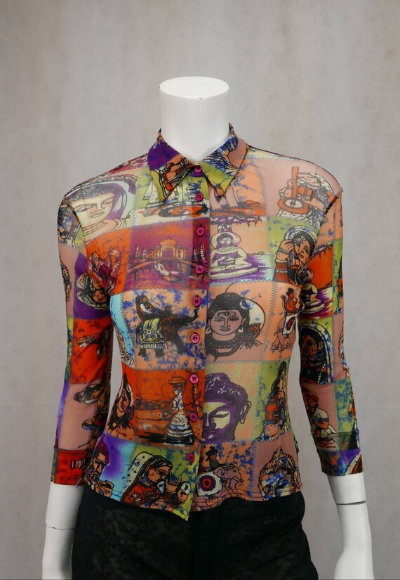 1990's Kenzo jeans mesh shirt