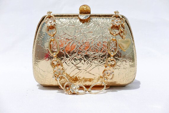 Moschino gold evening bag