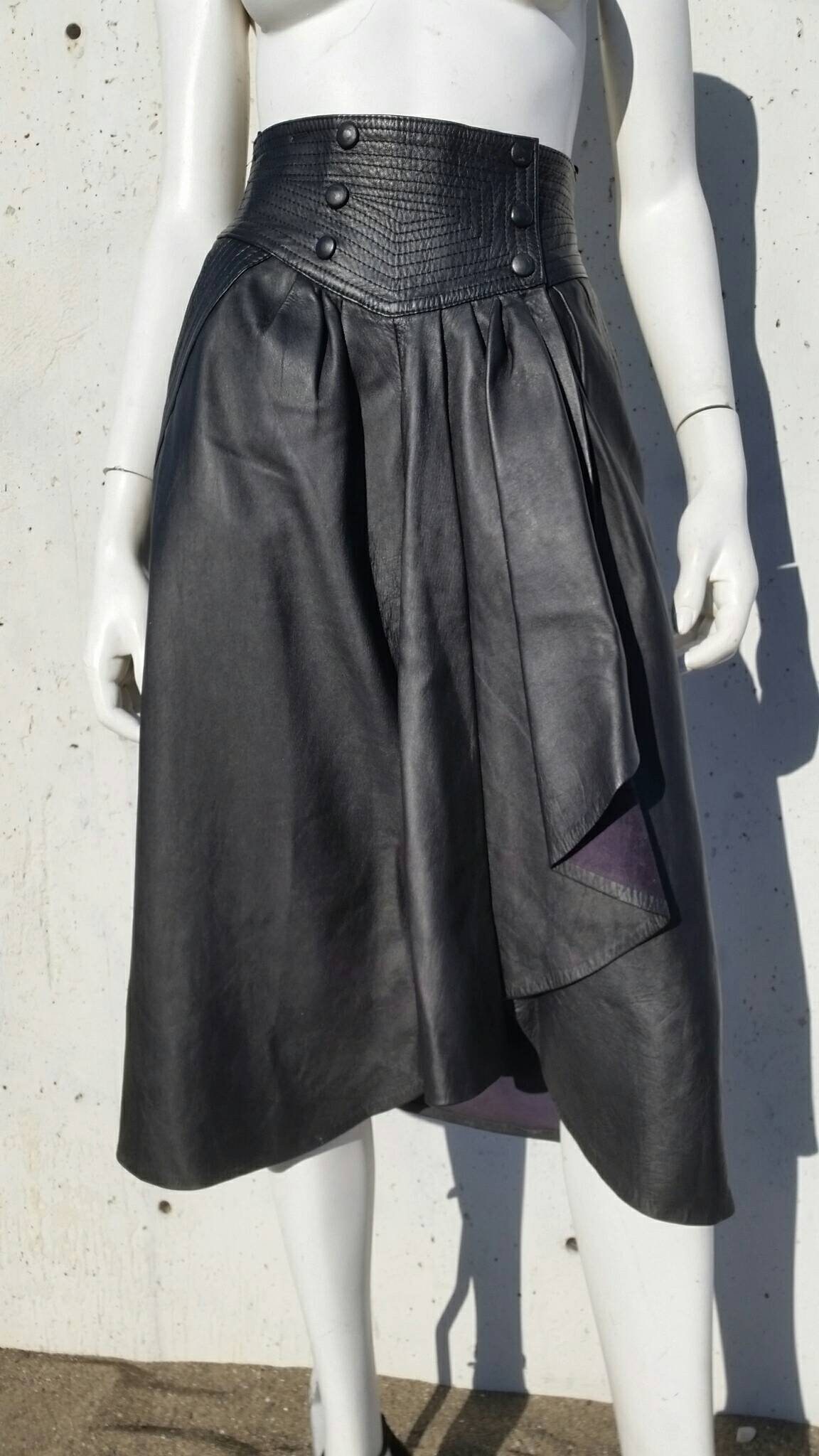 Image of Great S Soft Leather Skirt