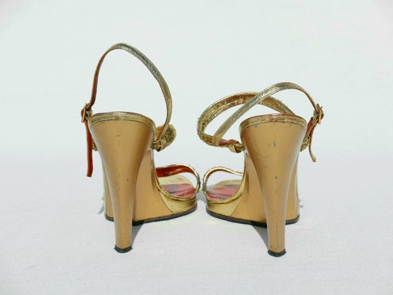 1970s Yves Saint Laurent gold platforms - image 7