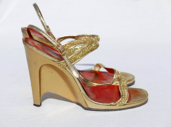 1970s Yves Saint Laurent gold platforms - image 3