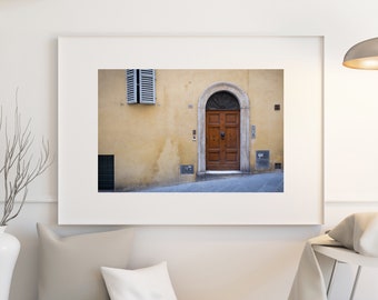 Stunning period door in Siena, Tuscany, Italy - professional quality photographic print