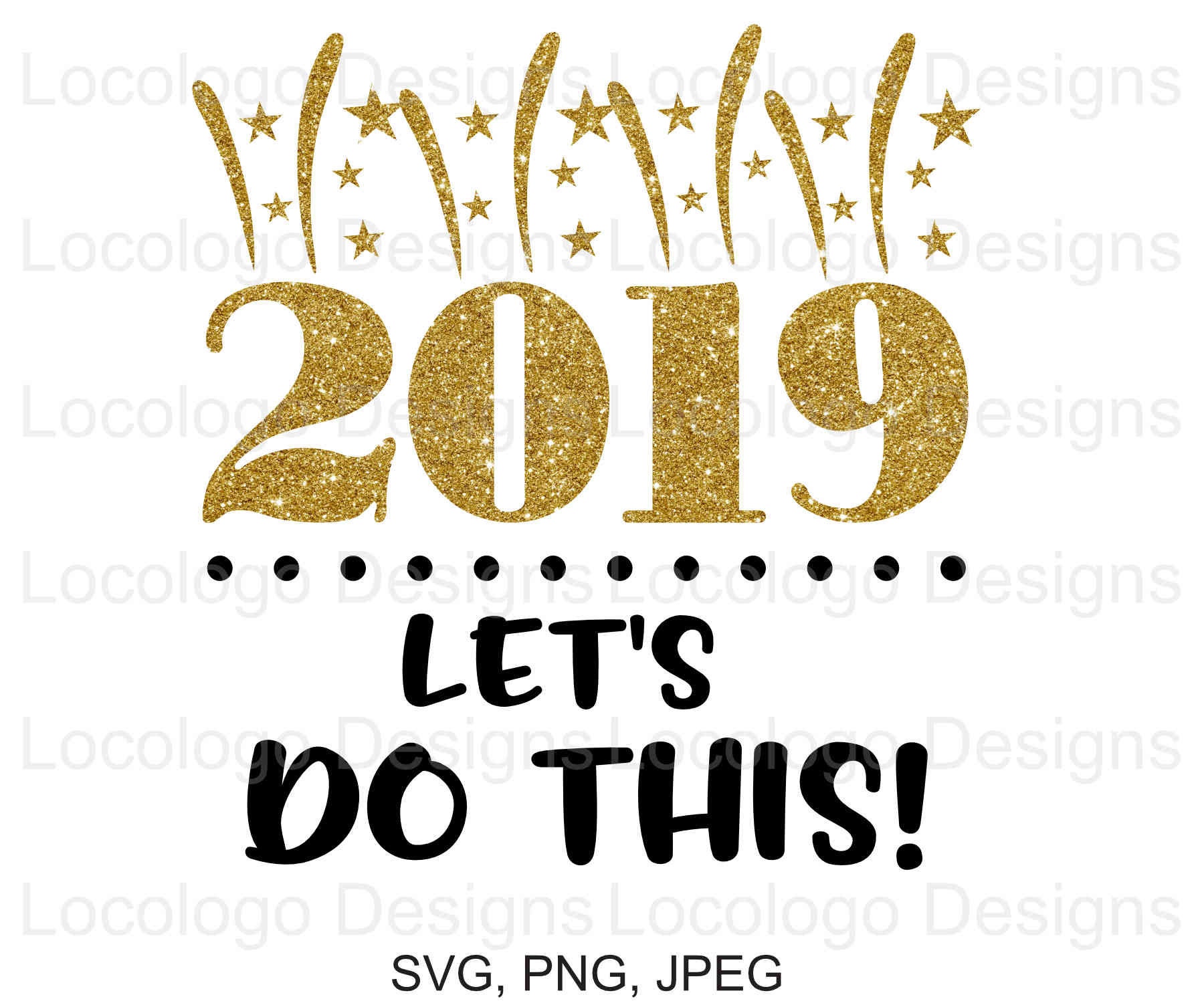 Download Happy New Year 2019 SVG File New Year Cutting File clipart | Etsy