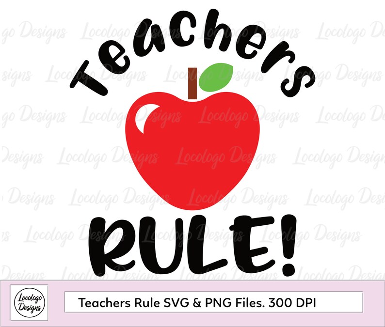 Download Teachers Rule Svg Teacher Apple Cutting File Teacher Gift Teacher Appreciation Svg End Of School Png Thank You Teacher Apple Clipart Clip Art Art Collectibles