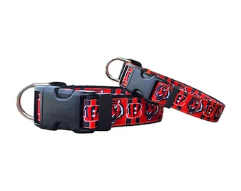 Cincinnati Bengals 5/8"(w) & 1"(w) Dog Collars and Leashes sold individually.