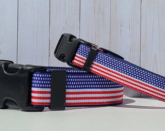 Flag 5/8"(w) & 1"(w) Collars, Harnesses and Leashes sold individually