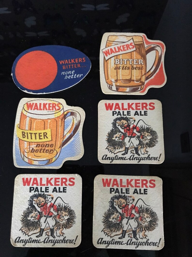 Vintage Beer Mats Various Brewers Etsy