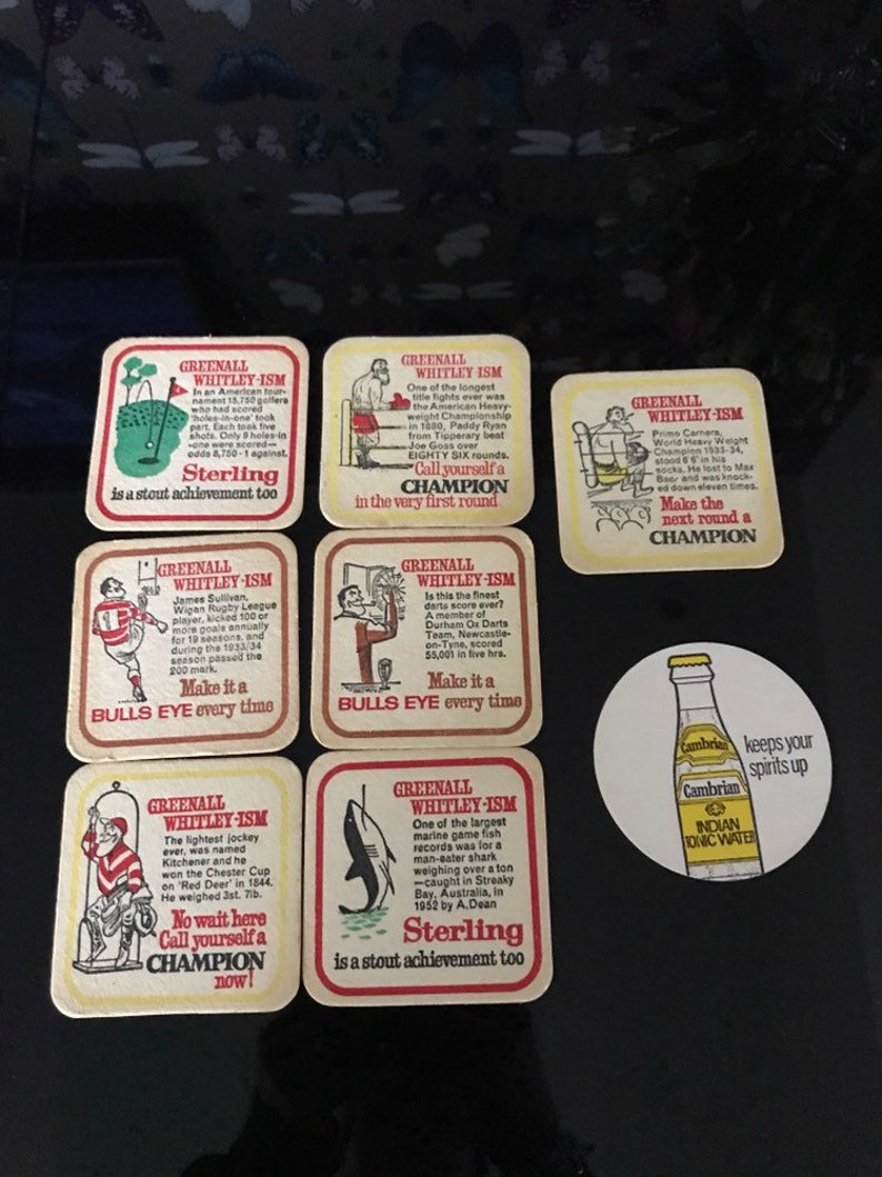 Vintage Beer Mats Various Brewers Etsy UK