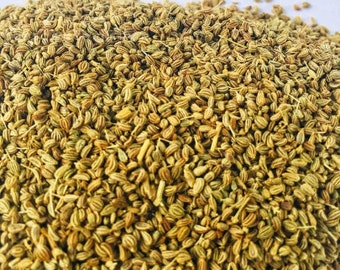 Organic Carom Seeds , Bishop's Seed, Ajmo, Jowan, Ajamoda, Omum, Jawind, ajwain seeds or ajowan caraway