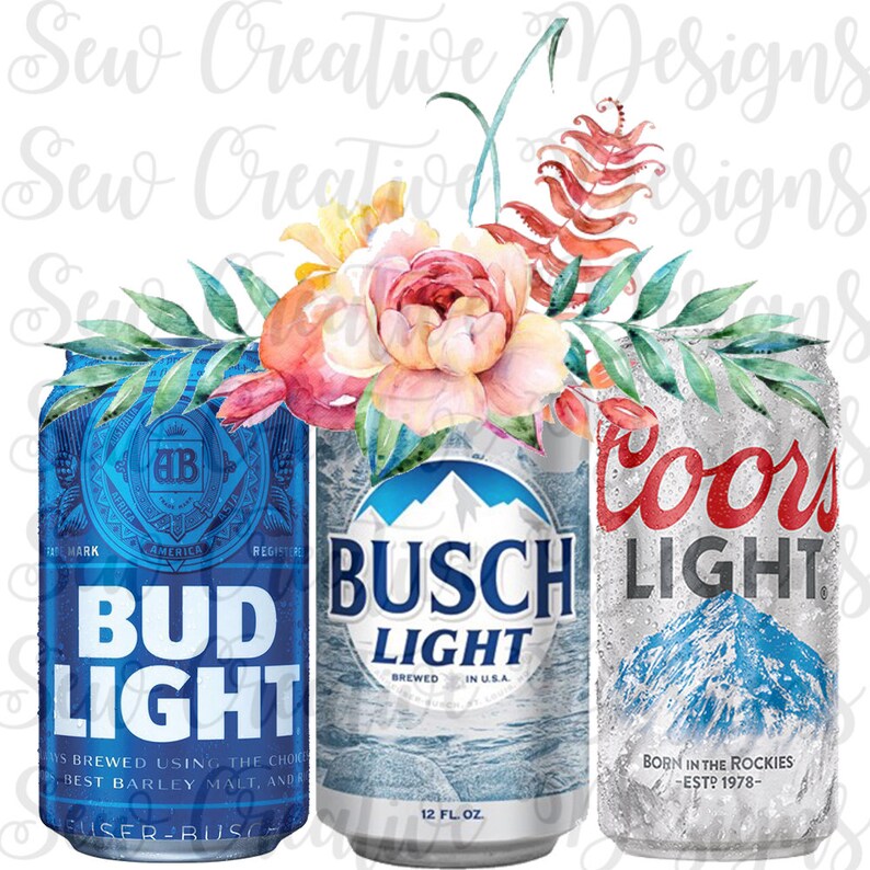 Bud light busch light coors light tropical sublimation digital Etsy