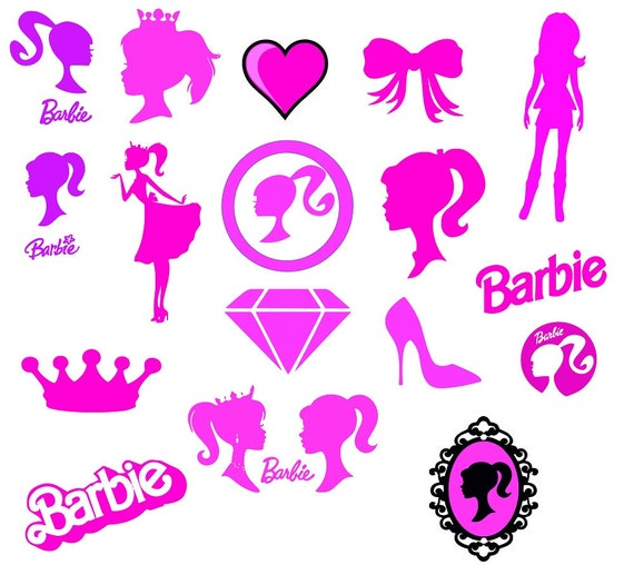 Как выглядит девчачий знак Barbiesvg filesvg cut fileVector DigitalCricut Etsy