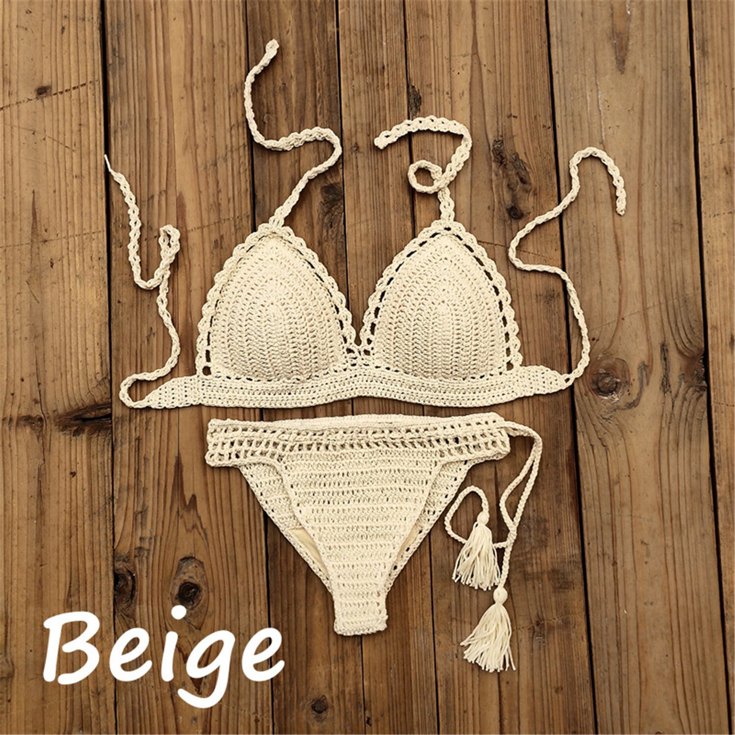 Boho Clothing Handmade Crochet Bikini Sexy Two-piece Swimming - Etsy