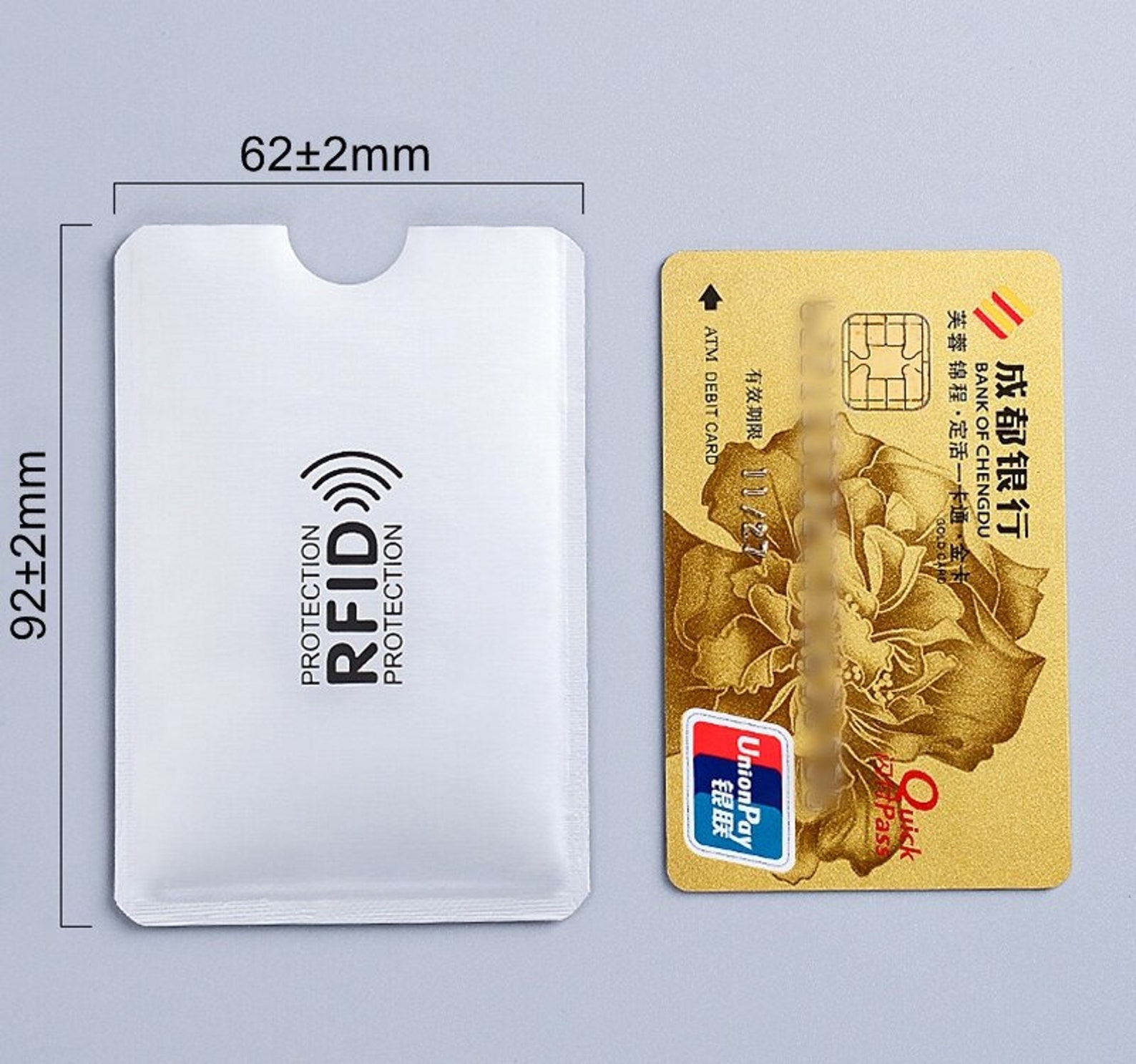 20 Pcs Anti Scan RFID Card Debit Credit Bank Details Silver Etsy