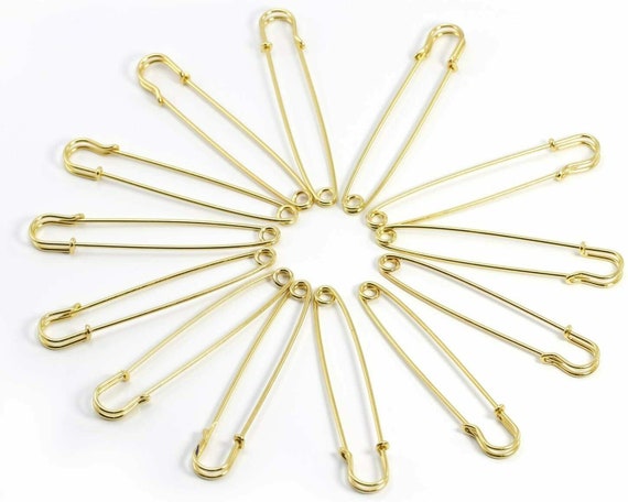 Big Size Metal Safety Pins Extra Large Gold Heavy Duty Safe Pins