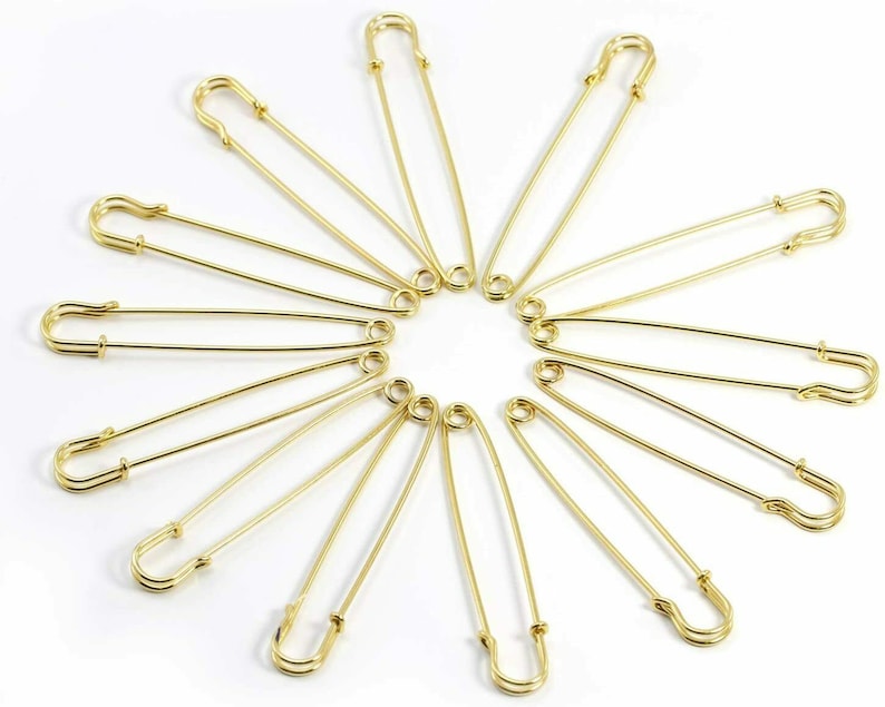 Big Size Metal Safety Pins Extra Large Gold Heavy Duty Safe Pins ...