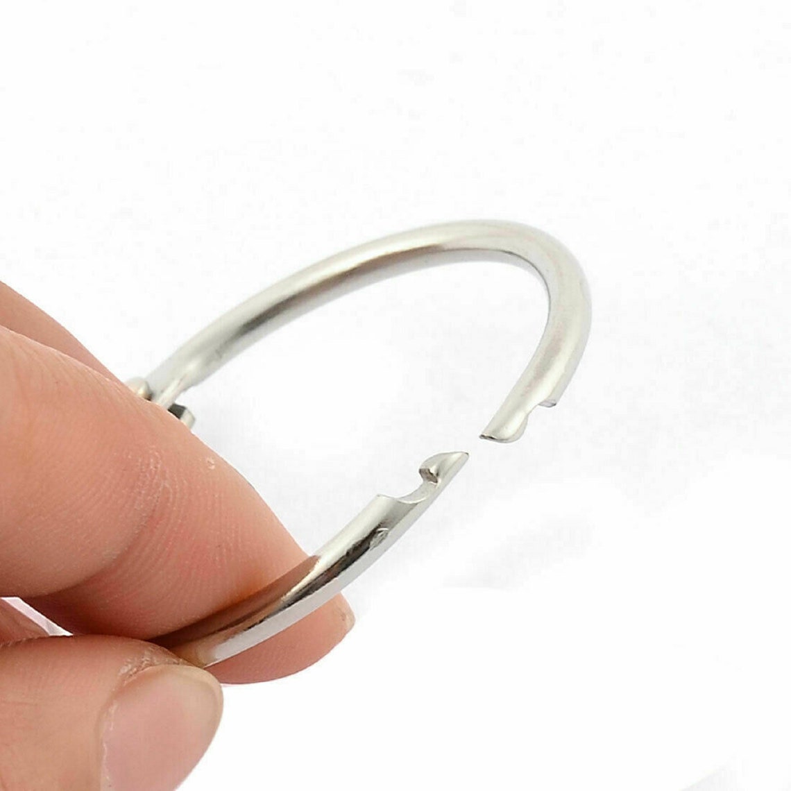 35-45mm Silver Round Hinged Metal Split Key Ring Tag Hook - Etsy
