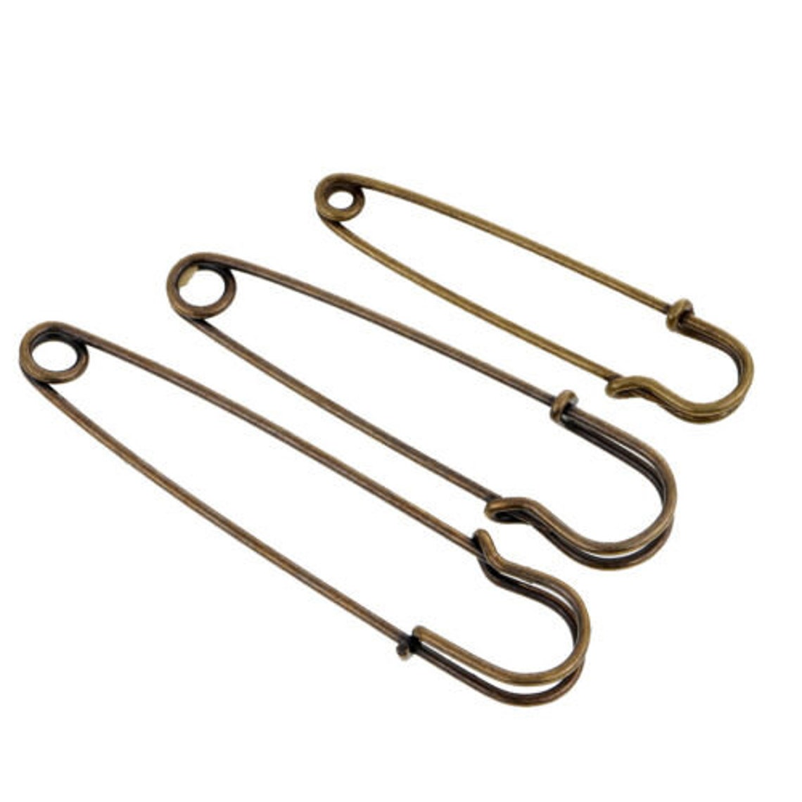Extra Large Bronze Strong Heavy Duty Safety Pins Craft Jewelry Etsy