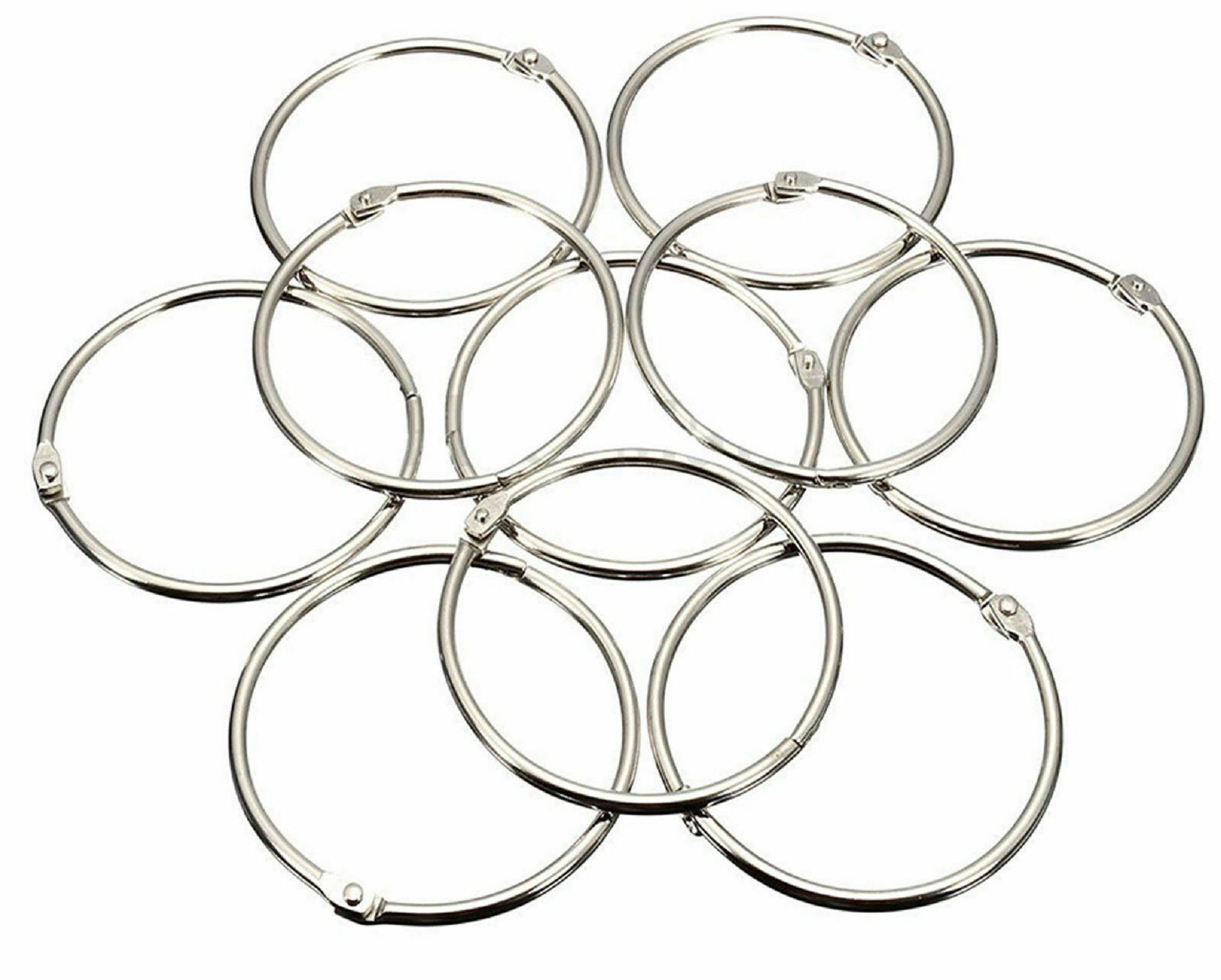 3545mm Silver Round Hinged Metal Split Key Ring Tag Hook Etsy UK
